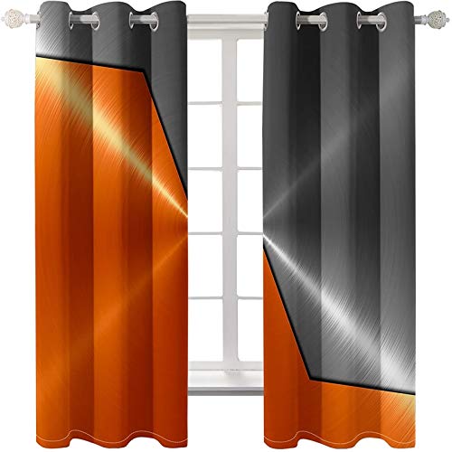 Daesar Vorhänge Polyester Kinderzimmer 2er Set Einfaches Geometrisches Muster, Fenster Vorhang Schlafzimmer Modern 274x160CM Verdunkelungs Vorhänge Blickdicht mit Ösen Grau Orange Daesar Vorhänge Polyester Kinderzimmer 2er Set Einfaches Geometrisches Muster, Fenster Vorhang Schlafzimmer Modern 274x160CM Verdunkelungs Vorhänge Blickdicht mit Ösen Grau Orange von Daesar