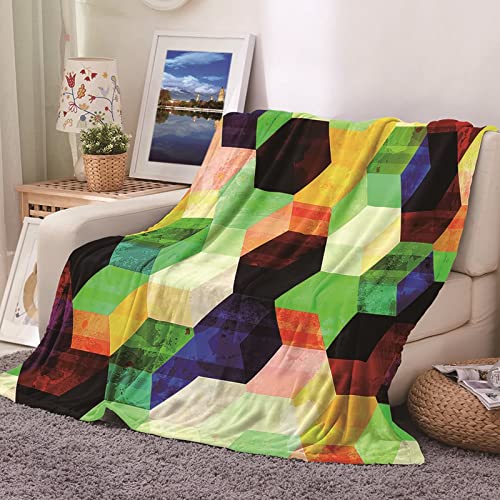 Daesar Wohndecke Kuscheldecke Warm, Flanelldecke 150X200 3D Gemustert Farbig Blanket Sofa Waschbare Decken von Daesar
