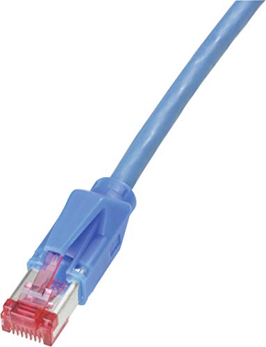 Daetwyler K8708BL.20 RJ45 Netzwerkkabel, Patchkabel CAT 6 S/FTP 20.00m Blau Flammwidrig, mit Rastna von Dätwyler