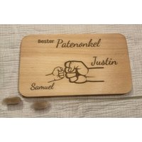 Vesperbrettchen Patenonkel Patentante Brettchen Frühstücksbrettchen Personalisiert Kinder Brett Holzbrett Getti Vesperbrettchen Patenonkel Patentante Brettchen Frühstücksbrettchen Personalisiert Kinder Brett Holzbrett Getti von DaeubersHandWerk