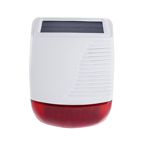 Solar-Außensirene mit Akku WOS301S kompatibel mit Daewoo Security AM301, akustischer Alarm, Erkennungswarnung von Daewoo Security
