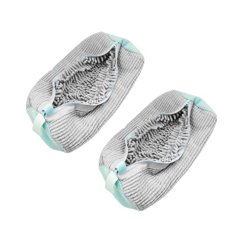 Dafape Schuhwaschbeutel für Waschmaschine, Schuhwäschesack Reinigungsschuhbeutel für Turnschuhe Herren Damen 2er Pack wiederverwendbar (Grau) von Dafape