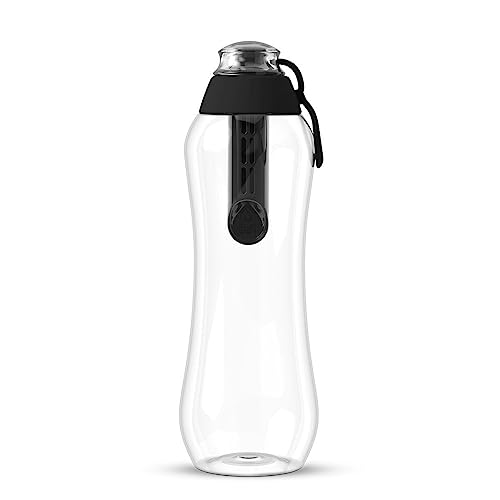 DAFI Trinkflasche mit Filter | 0,5 L | Wasserflasche mit Wasserfilter | BPA-Frei | Sportflasche mit gefiltertes Wasser für Reisen | Filterflasche Outdoor + Aktivkohle Filter Strohhalm | water bottle von DAFI