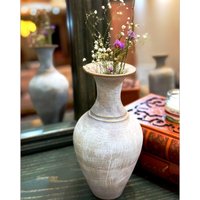 Handgemachte Rustikale Tonvase Minimalist Keramik Dekor Natürliche Terrakotta Optik Natur Erdton Vase Für Trockenblumen Oder Regal Bleiben von DafineByheart