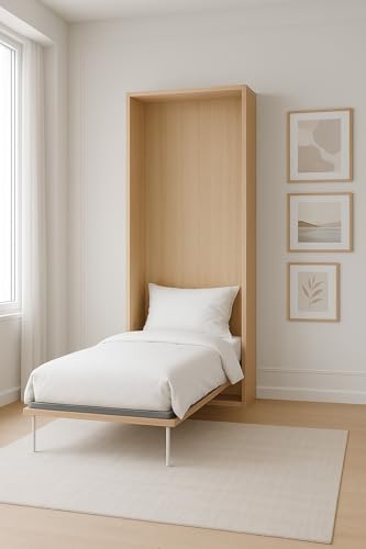 Dafne Italian Design - Ausziehbares Einzelbett, hergestellt in Italien (helle Eiche, Einzelbett) von Dafne Italian Design