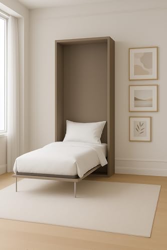 Dafne Italian Design - Versenkbares Wandbett, hergestellt in Italien (L 101 T 45/226 H 226 cm), klappbarer Einzelbett mit Lattenrost im Lieferumfang enthalten, Matratze nicht im Lieferumfang enthalten von Dafne Italian Design