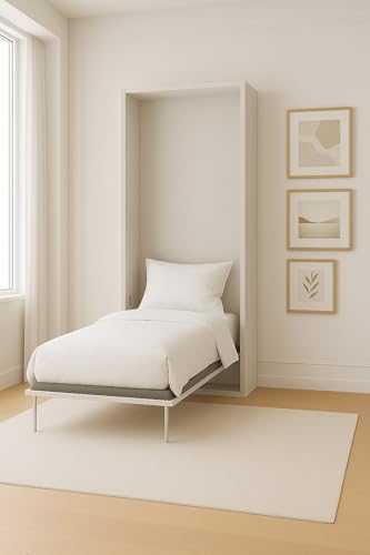 Dafne Italian Design - Vertikales Einzelbett (L 101 T 45/226 H 226 cm) Matratze nicht im Lieferumfang enthalten Made in Italy (Perle, Einzelbett) von Dafne Italian Design