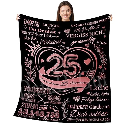 DafuDaGui Kuscheldecke Personalisierte Geschenke an Meine Tochter, Flauschige Decke Super Weiche Positiv Ermutigen Sie Ihre Tochter, Decke Geschenke zum 25. Geburtstag für Mädchen 150x200cm von DafuDaGui