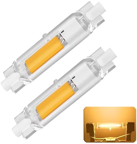 DafuDaGui R7S LED 78mm 20W dimmbar Warmweiß 3000K - Direkter 200W Halogenersatz, 2000LM CRI85, 360° flimmerfrei,90% sparsamer, 2er Pack von DafuDaGui