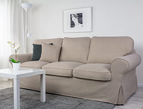 Bezug für EKTORP 3er-Sofa (Schlafsofa altes Modell) (Dark beige A02) von Dagra