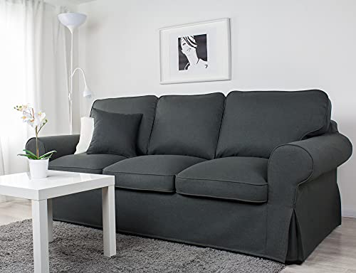 Bezug für EKTORP 3er-Sofa (Schlafsofa altes Modell) (Dark Gray A17) von Dagra