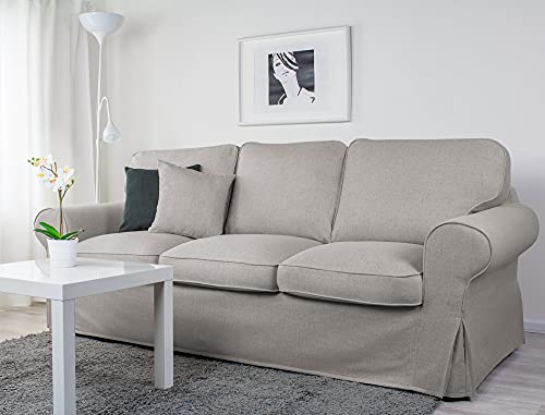 Dagra Bezug für EKTORP 3er-Sofa (Schlafsofa altes Modell) (Medium Gray A16) von Dagra