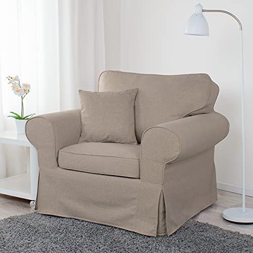 Bezug für Sessel Ektorp (Dark beige A02) von Dagra