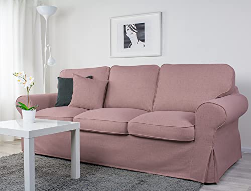 Dagra Bezug für EKTORP 3er-Sofa (ohne Schlaffunktion) (Powder pink A21) von Dagra