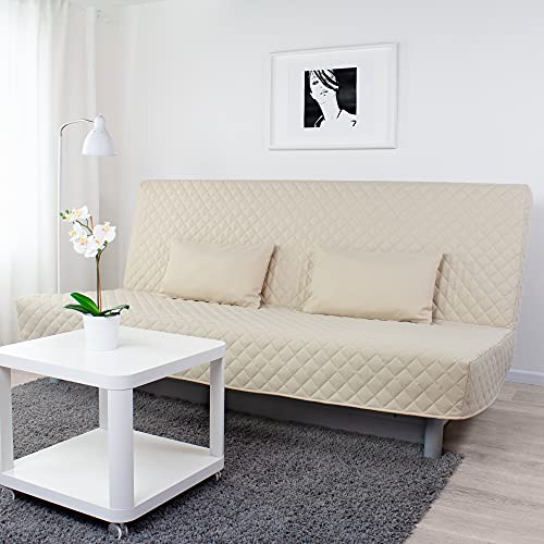 Gesteppter Bezug für Beddinge 3-er Bettsofa Rauten (Dark beige H02) von Dagra