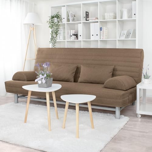 Dagra Gesteppter Bezug für Beddinge 3-er Bettsofa Streifen (Brown L03) von Dagra