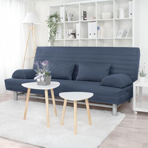 Dagra Gesteppter Bezug für Beddinge 3-er Bettsofa Streifen (Navy Blue L20) von Dagra