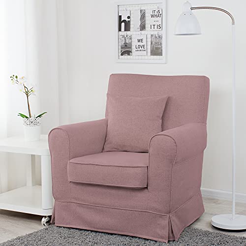 Dagra Perfekter Bezug für EKTORP JENNYLUND Sessel (Powder pink A21) von Dagra
