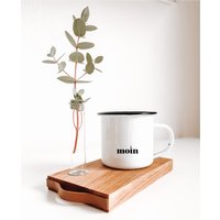 Emailletasse/Becher "Moin Mit Anker" Kaffeetasse | Kaffee Geschenk Coffeelover von DaheimShop