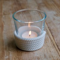 Teelichthalter Seiloptik | Windlicht Seildesign Glas Und 3D-Druck Teelichthalter Seiloptik | Windlicht Seildesign Glas Und 3D-Druck von DaheimUndDraussen