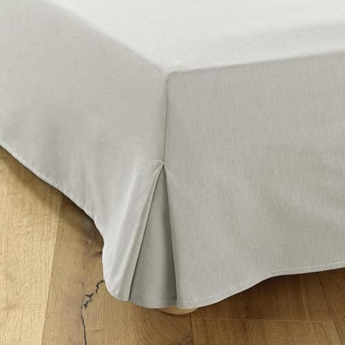 Betthusse 160x200 Grau – Mit 4 Seiten von 30 cm für Bett 160 x 200 cm – Bettrock 160 x 200 cm – Schutz für Lattenrost 160 x 200 – Bezug für Lattenrost 160 x 200 cm – Bettgestell von Dahlica