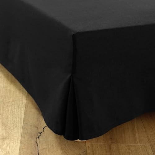 Betthusse 180x200 Schwarz – Mit 4 Seiten von 30 cm für Bett 180 x 200 cm – Bettrock 180 x 200 cm – Schutz für Lattenrost 180 x 200 – Bezug für Lattenrost 180 x 200 cm – Bettgestell von Dahlica