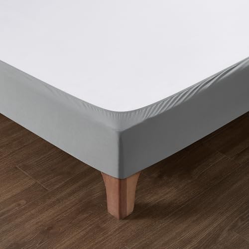 DAHLICA Betthusse 140x190 Grau – Weicher und dehnbarer Stoff – Makelloses Erscheinungsbild von Dahlica