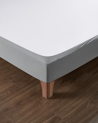 DAHLICA Betthusse 140x200 Grau – Weicher und dehnbarer Stoff – Makelloses Erscheinungsbild von Dahlica