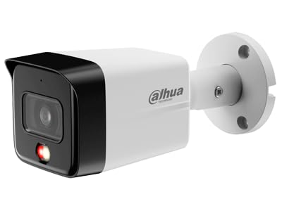 Dahua Bullet IP-Kamera mit 6 Megapixeln / Dual Light / WizSense / 2,8 mm Objektiv / 95 Grad Blende / IR 30 Meter / SMD / Integriertes Mikrofon / Real 120 dB WDR / IP67 / PoE von Dahua