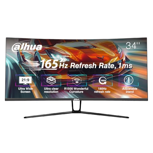Dahua Technology LM34-E330C écran plat de PC 86,4 cm (34") 3440 x 1440 Pixels UltraWide Quad HD LCD Noir, Rouge von Dahua
