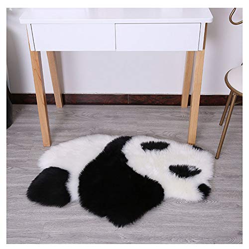 DAIHAN Lammfell Nachahmung Teppich Tier geformt,künstlicher Wolle Teppich flauschig für Kinder Spielzimmer Wohnzimmer Schlafzimmer Heimdekoration Panda 60 * 90cm von DAIHAN