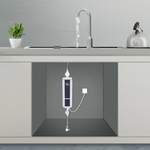 Elektro Durchlauferhitzer Dusche Instant Tankless Warmwasser Thermostat Elektrischer Warmwasserbereiter Bad KüChe Led Anzeigebildschirm Klein Ohne Tank FüR Handwaschbecken KüChen BäDer Hotels 3500W von DaiJiubu