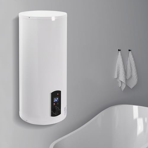 Elektro Warmwasserspeicher Boiler Handy Shower Tap Led Bildschirm Elektrospeicher Wasser Elektroboiler Wasserboiler Bad Kit WandhäNgend InnenbehäLter Warmwasserboiler Heizung Speicher (60L) von DaiJiubu