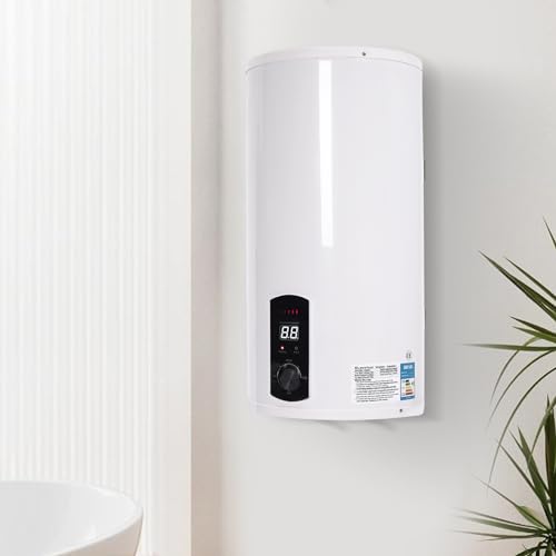 Elektro Warmwasserspeicher Boiler Handy Shower Tap Led Bildschirm Elektrospeicher Wasser Elektroboiler Wasserboiler Bad Kit WandhäNgend InnenbehäLter Warmwasserboiler Heizung Speicher (50L) von DaiJiubu