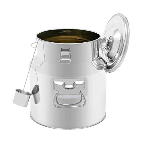 Milchkanne Edelstahl Milchkrug Milch Transportkanne MilchbehäLter Edelstahlfass TransportbehäLter ThermotransportbehäLter MilchkäNnchen SahnekäNnchen Rostfrei Luftdichtes Mit Deckel 14/18/22/28L (22L) von DaiJiubu