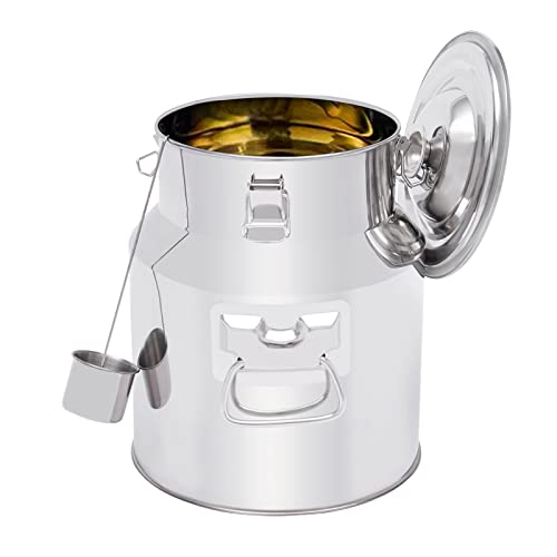 Milchkanne Edelstahl Milchkrug Milch Transportkanne MilchbehäLter Edelstahlfass TransportbehäLter ThermotransportbehäLter MilchkäNnchen SahnekäNnchen Rostfrei Luftdichtes Mit Deckel 14/18/22/28L (18L) von DaiJiubu