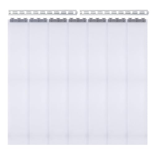 Pvc StreifenvorhäNge Lamellenvorhang FüR Industrie Pferdestall Kuhstall Streifenvorhang Stallvorhang Windschutz Set StäLle Paddocks Hallen Vorhang Transparent Gegen Zugluft Im Stall Bausatz 7Stk 2M von DaiJiubu