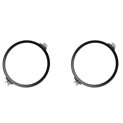 Daijianbin 2X Universal Schwarz 5,75 Aluminium Runde Scheinwerfer Gehäuse Scheinwerfer Trim Ring Halterung Motorräder von Daijianbin