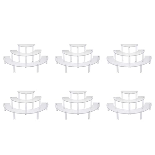 Daijianbin 6X Transparenter Entfernbarer Acryl Kuchen Ausstellungs Stand für Partei Runde Kuchen Halter Back Formen Hochzeits Geburtstags Feier Dekoration von Daijianbin