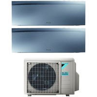 Bluevolution Dual Split Inverter Klimagerät Serie emura silver iii 9+9 mit 2MXM40A R-32 Wi-Fi Integrated 9000+9000 Farbe Silber Italienische Garantie von Daikin