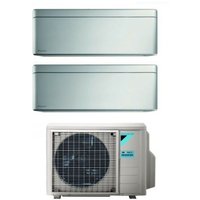 Bluevolution Dual Split Inverter-Klimagerät Serie stylish total silver 9+9 mit 2MXM68N R-32 Wi-Fi Integrated 9000+9000 Farbe Grau - Italienische Bluevolution Dual Split Inverter-Klimagerät Serie stylish total silver 9+9 mit 2MXM68N R-32 Wi-Fi Integrated 9000+9000 Farbe Grau - Italienische von Daikin
