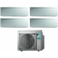 Bluevolution Quadri Split Inverter Klimagerät Serie emura white iii 7+7+12 mit 4MXM80N R-32 Wi-Fi Integrated 7000+7000+12000 Farbe Weiß von Daikin