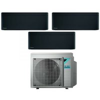 Bluevolution Trial Split Inverter Klimagerät Serie stylish total black 7+12+12 mit 3MXM52N R-32 Wi-Fi Integrated 7000+12000+12000 Farbe Schwarz von Daikin
