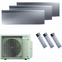 DAIKIN Klimaanlage Emura 3 Multisplit Set mit 3 Innengeräten 2 x 2,5 + 5,0 kW Silber - Silber von Daikin
