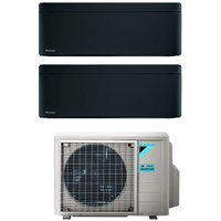 Bluevolution Dual Split Inverter Klimagerät Serie stylish total blackwood 9+12 mit 2MXM40A R-32 Wi-Fi Integriert 9000+12000 Farbe Schwarz von Daikin