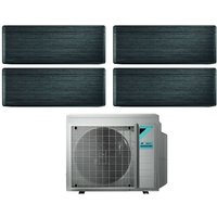 Daikin Bluevolution Quadri Split Inverter Klimagerät Serie STYLISH REAL BLACKWOOD 7+7+7+12 mit 4MXM68N R-32 Wi-Fi Integrated 7000+7000+12000 Holz von Daikin