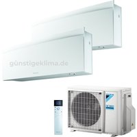Daikin Emura 3 Dual Split Klimaanlage A+++/A++ 9000 + 12000 BTU Inverter Wi-Fi (2MXM50A + FTXJ25AW + FTXJ35AW) von Daikin