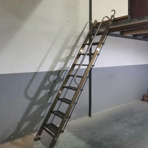Dachbodentreppe Kellerausstiegsleiter für Dachboden, Robuste Garagenleiter mit Haken und Armen, Etagenbettleitern Loft-Treppen Dachbodentreppe Kellerausstiegsleiter für Dachboden, Robuste Garagenleiter mit Haken und Armen, Etagenbettleitern Loft-Treppen von Dailify
