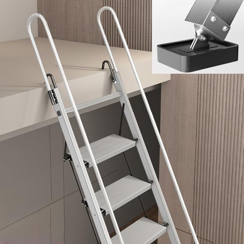 Dachbodentreppe Zickzack-Dachbodentreppe mit Griff und Rutschfesten Leiterfüßen, Dachbodentreppe mit 6/7 Stufen, Stabile Kletterleitern für Etagenbetten(6-Step 1.9m (6.2ft)) von Dailify