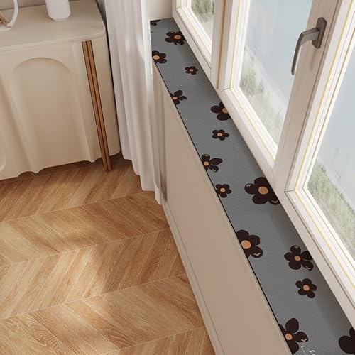 Dailify Fensterbank Matte Blumenmuster-Design Fensterbankauflage, Bequeme Balkon-Wasserschutzmatte für Fensterbänke, Schmale Dekorauflagen für Innenmöbel, Pflegeleicht(Style A,150x25cm (59" x9 7/8")) Dailify Fensterbank Matte Blumenmuster-Design Fensterbankauflage, Bequeme Balkon-Wasserschutzmatte für Fensterbänke, Schmale Dekorauflagen für Innenmöbel, Pflegeleicht(Style A,150x25cm (59" x9 7/8")) von Dailify